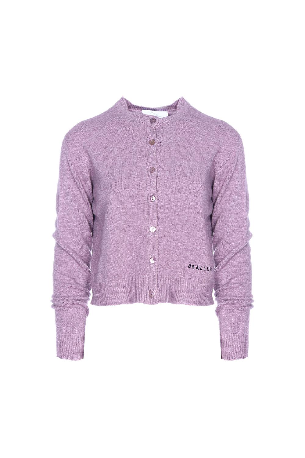 Soallure CARDIGAN GIROCOLLO CON RICAMO
