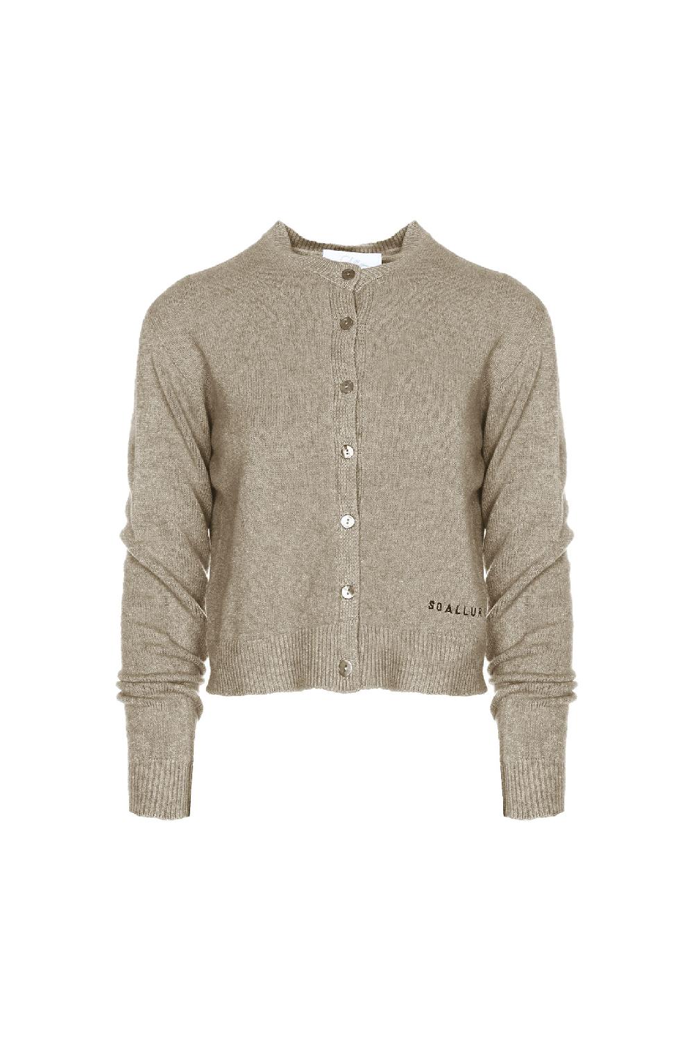 Soallure CARDIGAN GIROCOLLO CON RICAMO Sottocosto