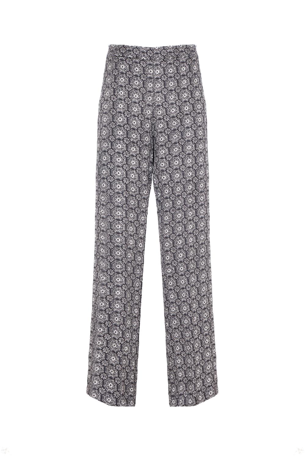 Soallure PANTALONE PALAZZO IN RASO A FANTASIA Sconto