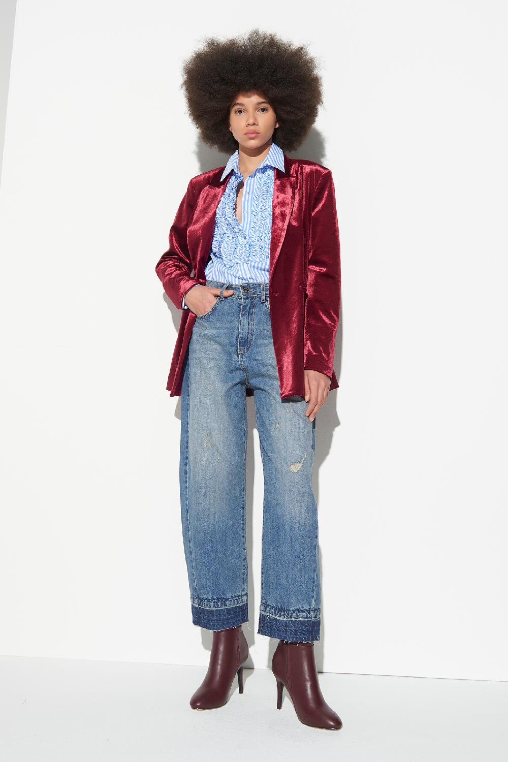 Soallure JEANS BAGGY ORLO SFRANGIATO Vendite Flash