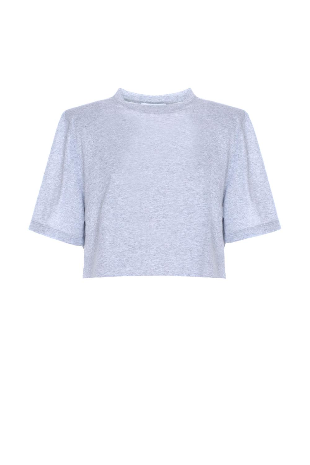 Soallure T-SHIRT BASIC CROP IN JERSEY CON SPALLINE Italia