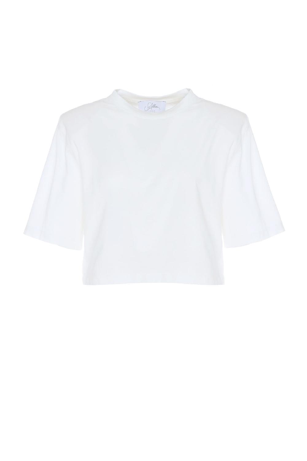 Soallure T-SHIRT BASIC CROP IN JERSEY CON SPALLINE Italia