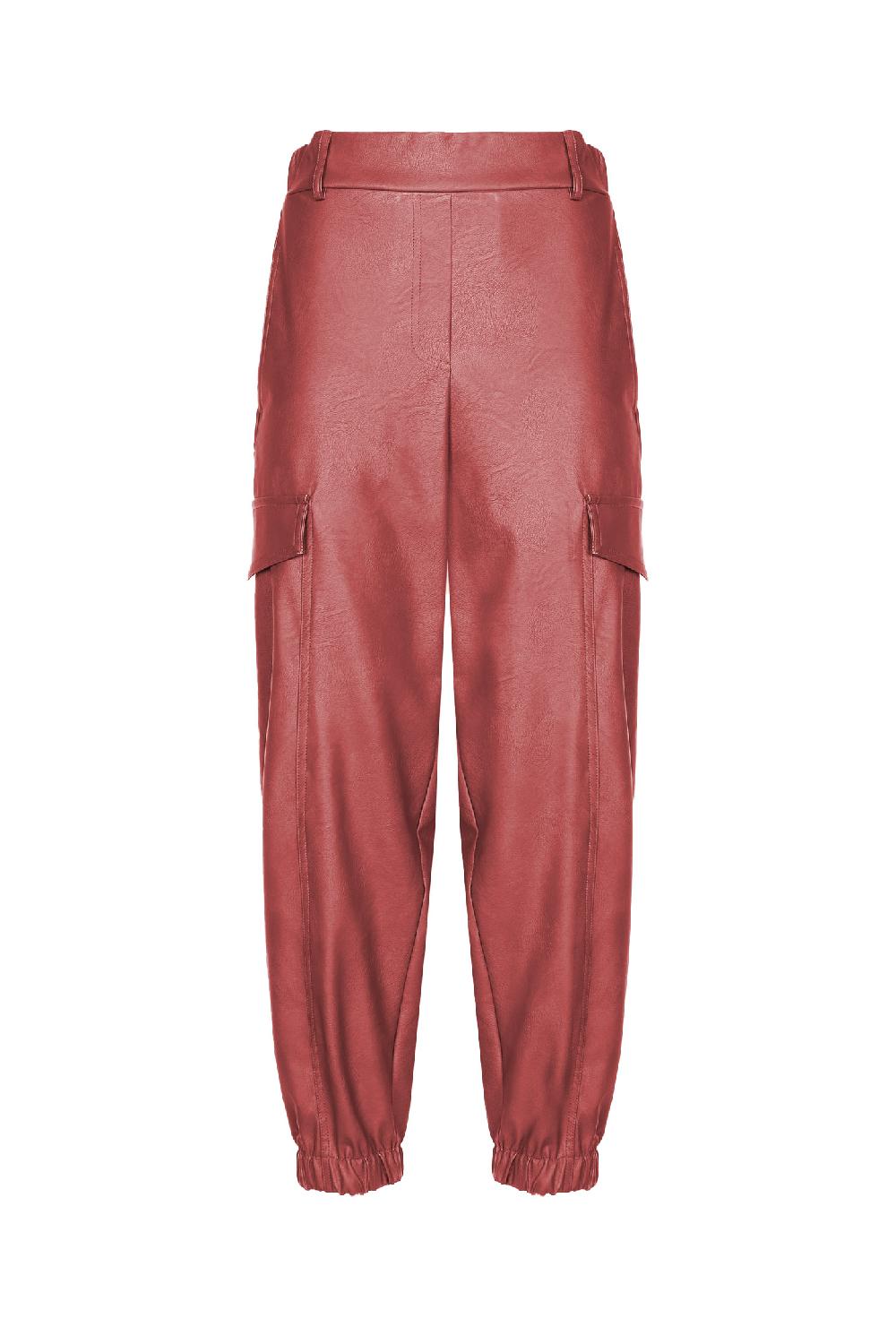 Soallure PANTALONI CARGO IN ECO-PELLE Spedizione Gratuita