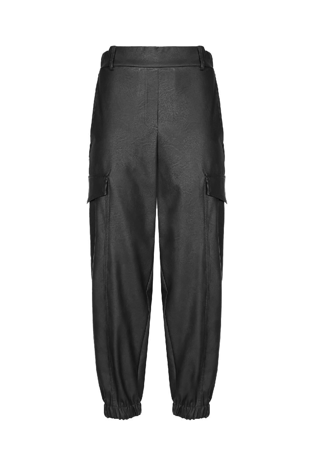Soallure PANTALONI CARGO IN ECO-PELLE Spedizione Gratuita