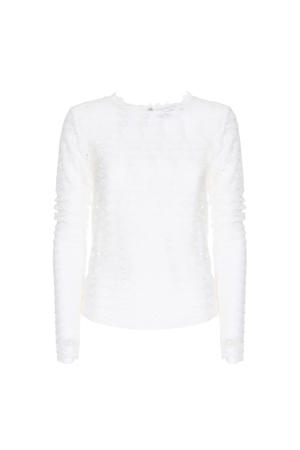 Soallure MAGLIA MANICHE LUNGHE PIZZO STRETCH Consegna Veloce
