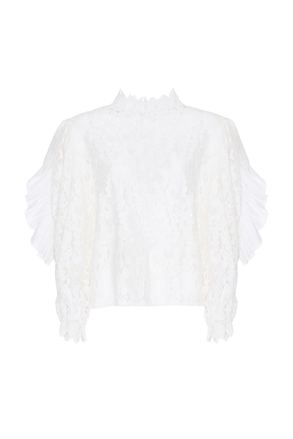 Soallure BLUSA MANICHE LUNGHE PIZZO Promozione Limitata