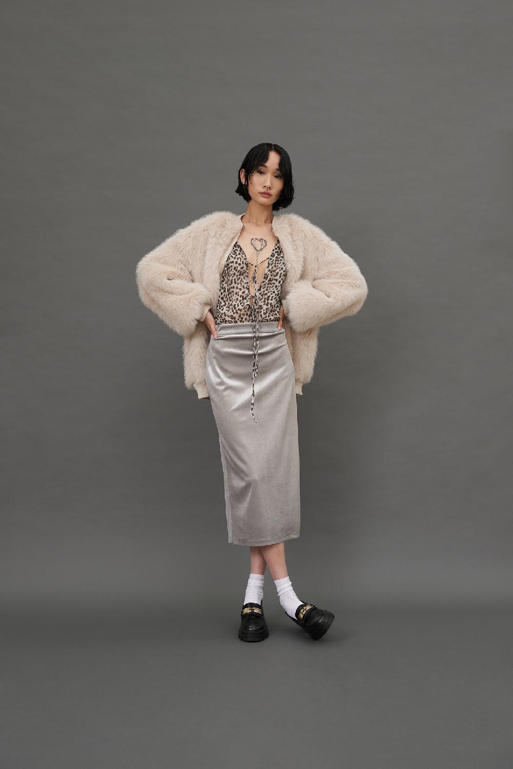 Soallure BLUSA CON SCOLLO PROFONDO A FANTASIA LEOPARDATA Prezzo Ridotto