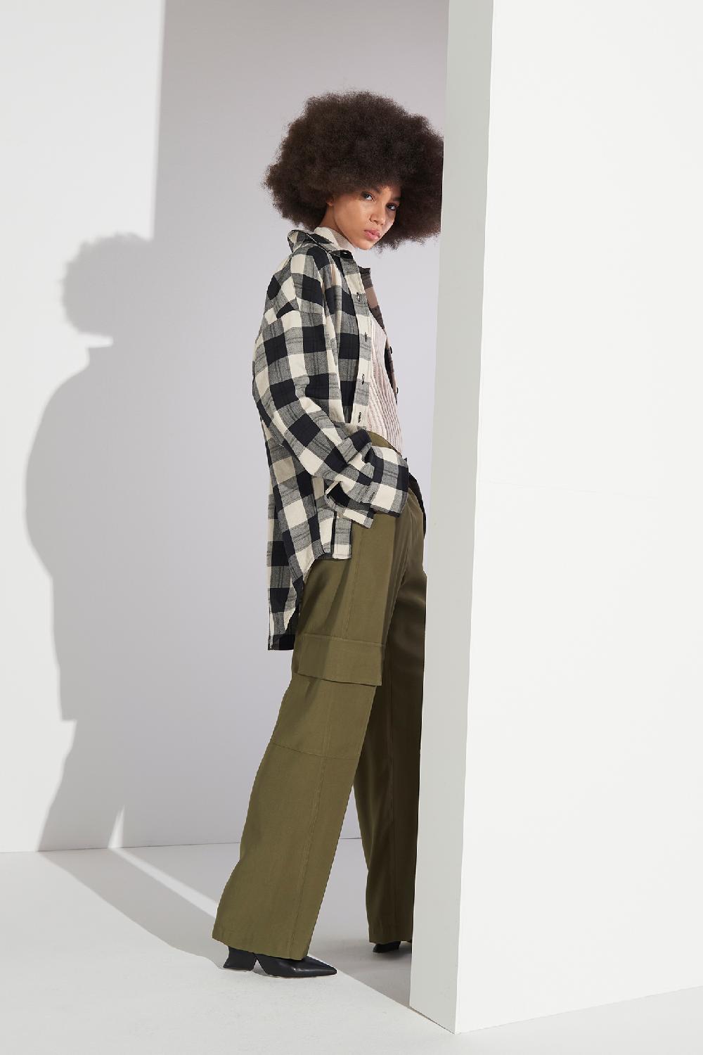 Soallure CAMICIA OVER CHECK FLANELLA Novità