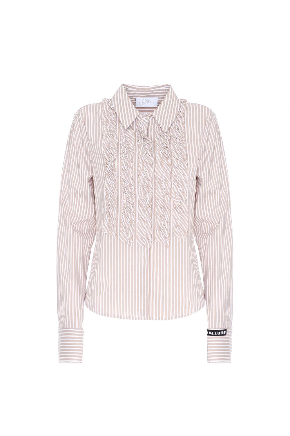 Soallure CAMICIA SLIM CON RIGHE E ROUCHES Offerta
