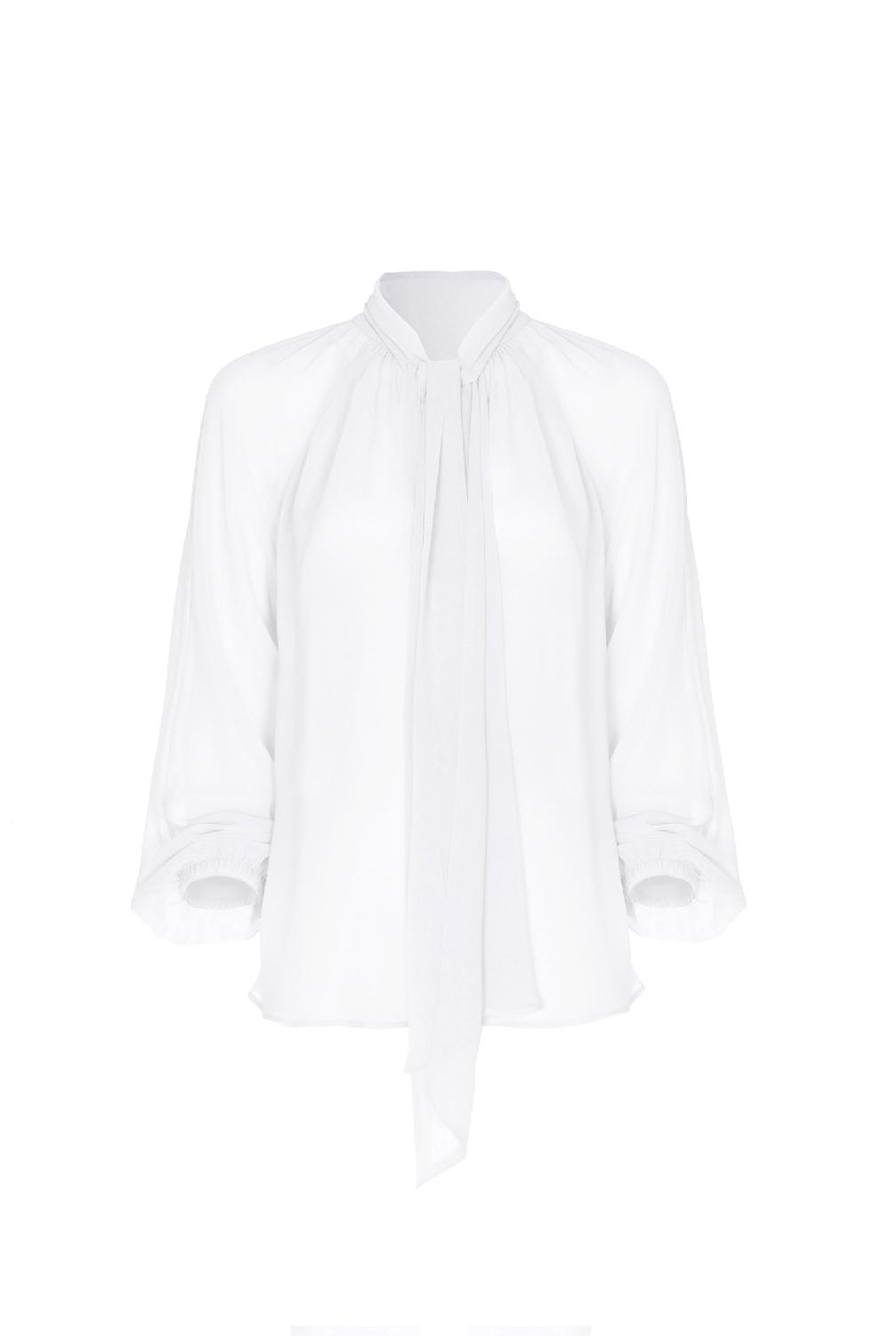 Soallure BLUSA CON COLLO A SCIARPA E MANICHE LUNGHE Saldi