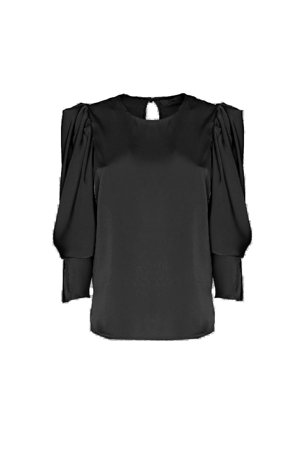 Soallure BLUSA MANICHE A SBUFFO RASO UNITO Saldi Di Fabbrica