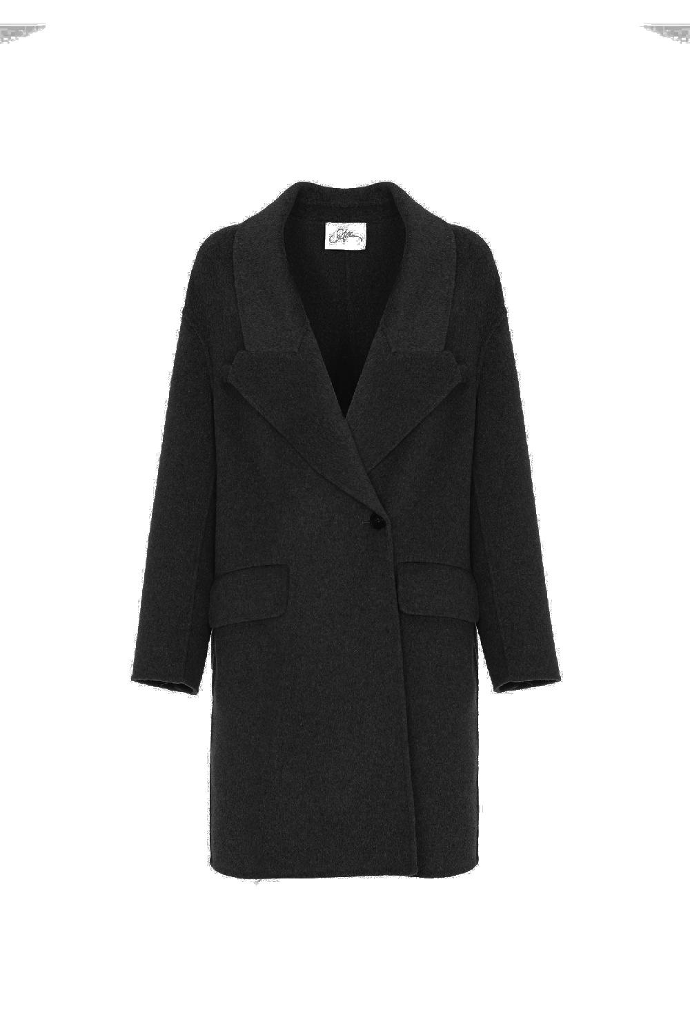 Soallure CAPPOTTO DOPPIO PETTO CON REVER A PUNTA TAGLIATA Nuovo