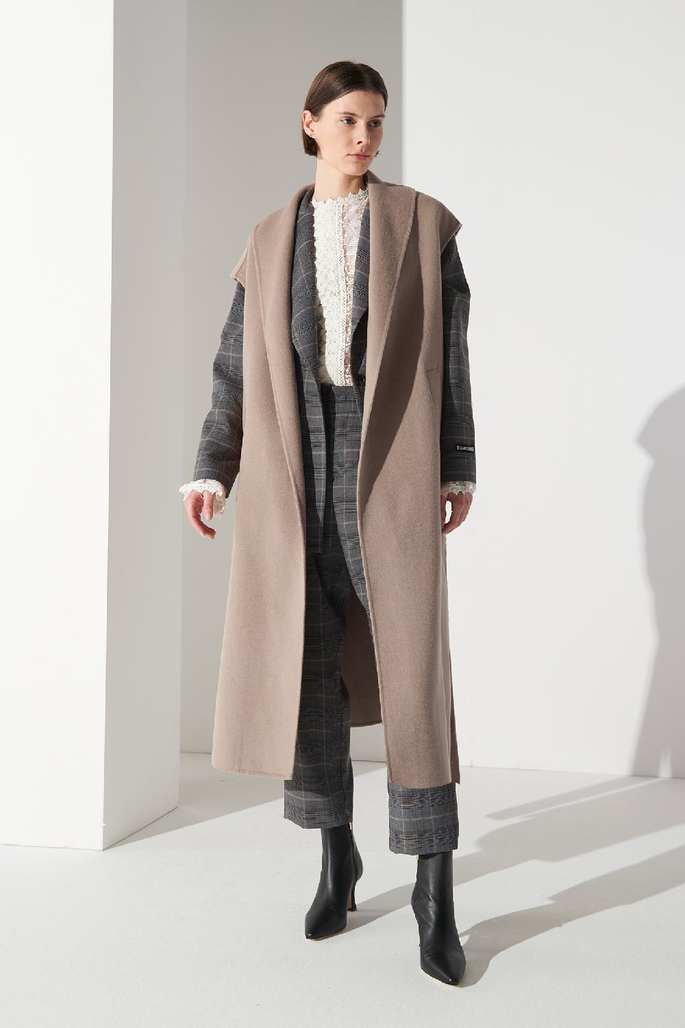 Soallure GILET IN LANA CON CINTURA Promozione