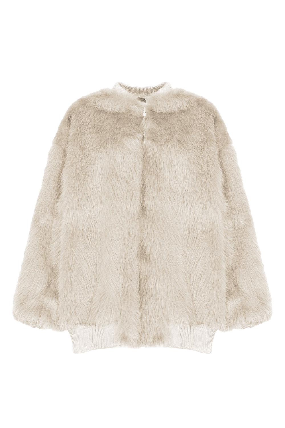 Soallure GIACCA BOMBER IN PELLICCIA SINTETICA Qualità Garantita