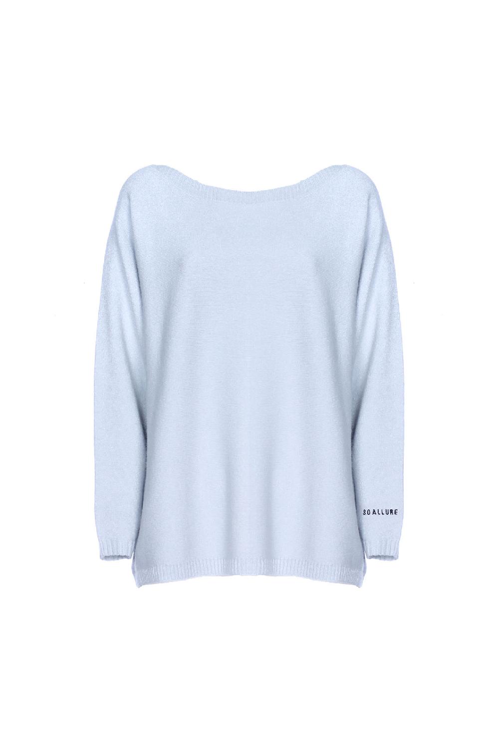 Soallure MAGLIA BOXY COLLO RICAMO SOALLURE Consegna Veloce