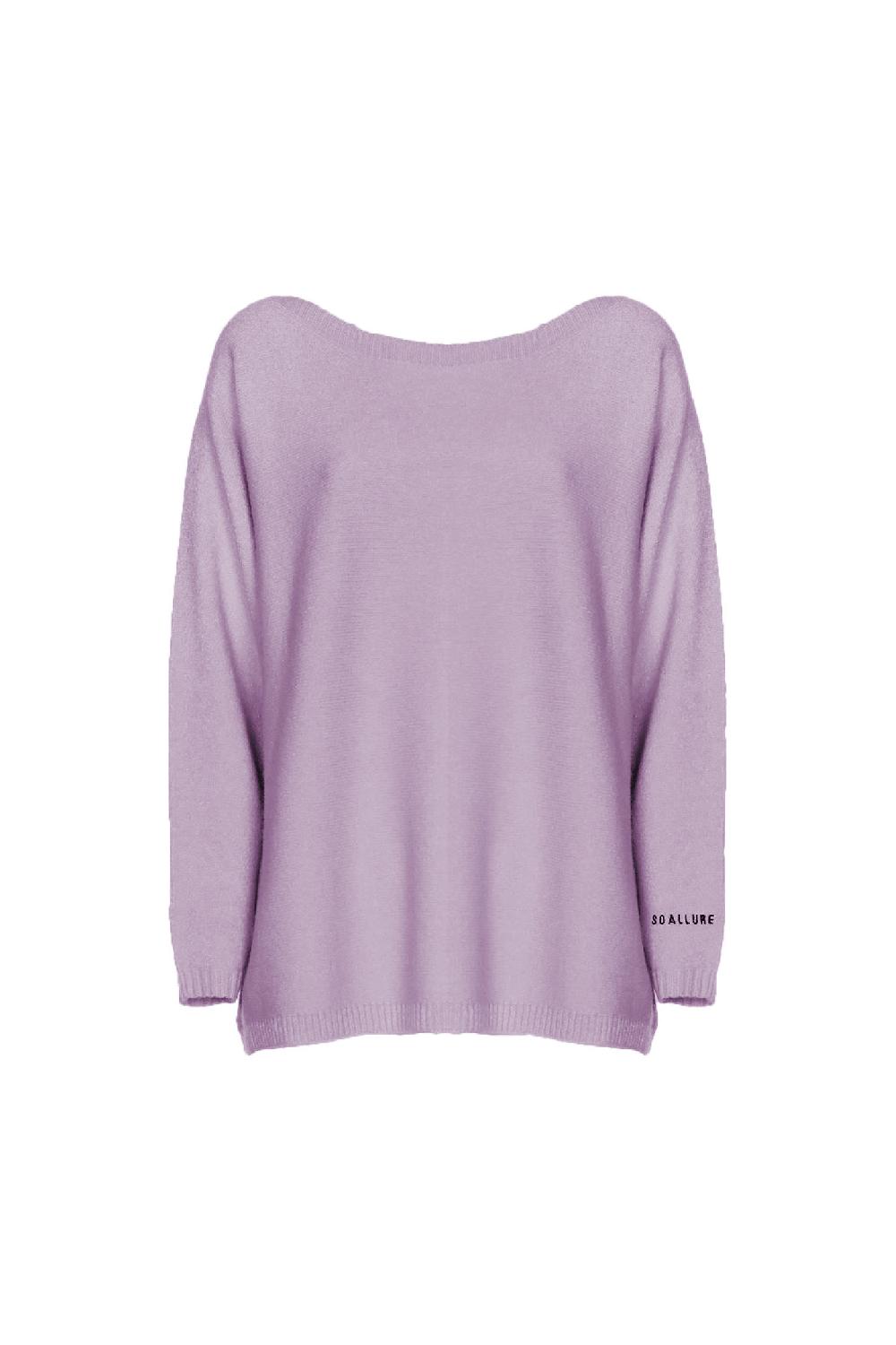 Soallure MAGLIA BOXY COLLO RICAMO SOALLURE Consegna Veloce