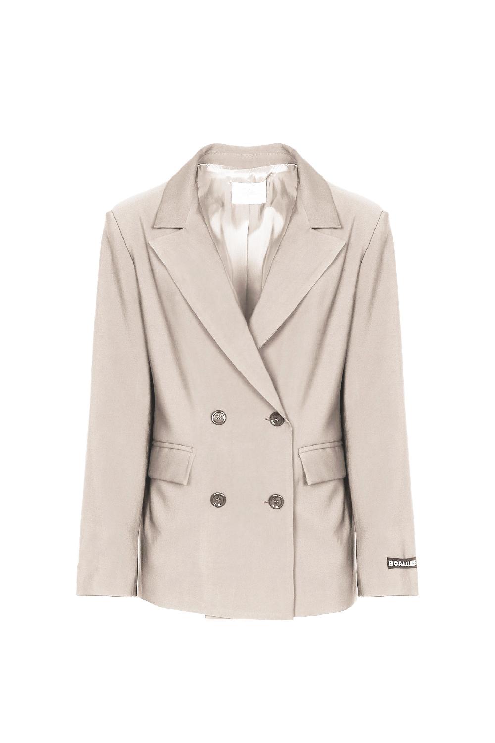 Soallure GIACCA DOPPIOPETTO IN TENCEL In Saldo