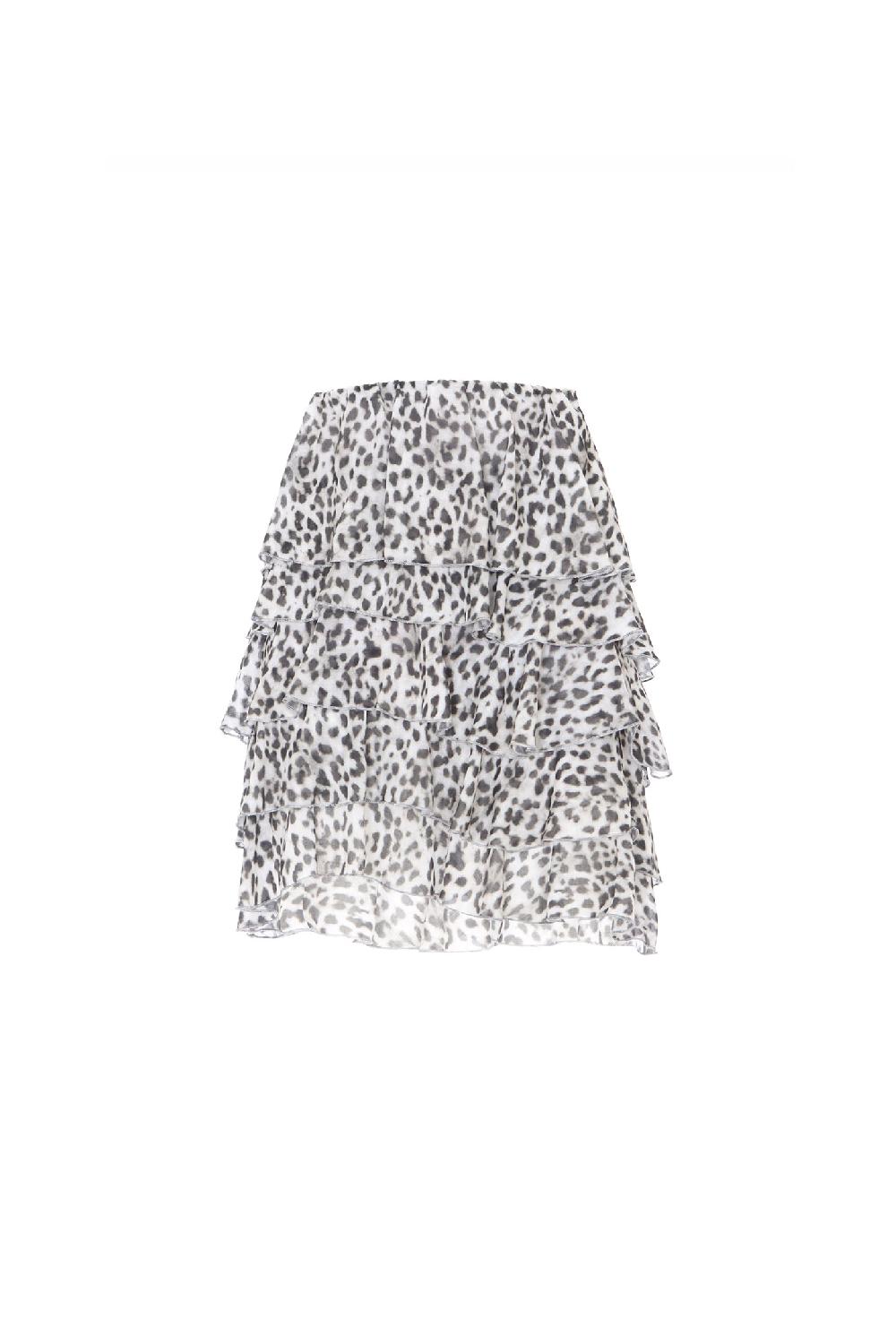 Soallure GONNA CORTA A BALZE CON FANTASIA LEOPARDATA