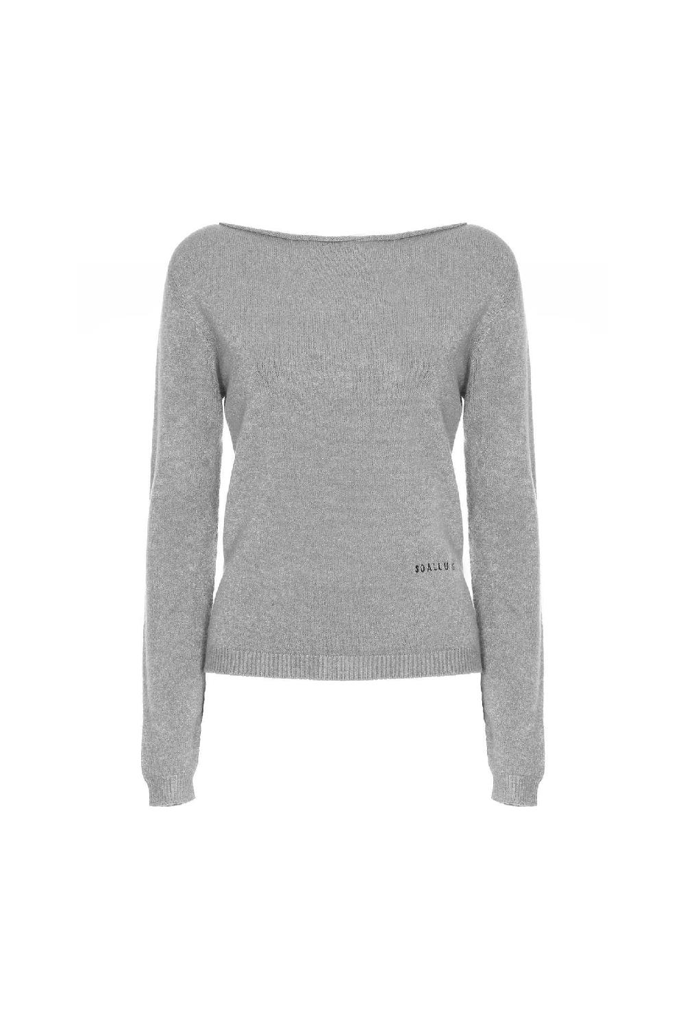 Soallure MAGLIA SLIM SCOLLO A BARCA CON RICAMO SOALLURE Lightning offer