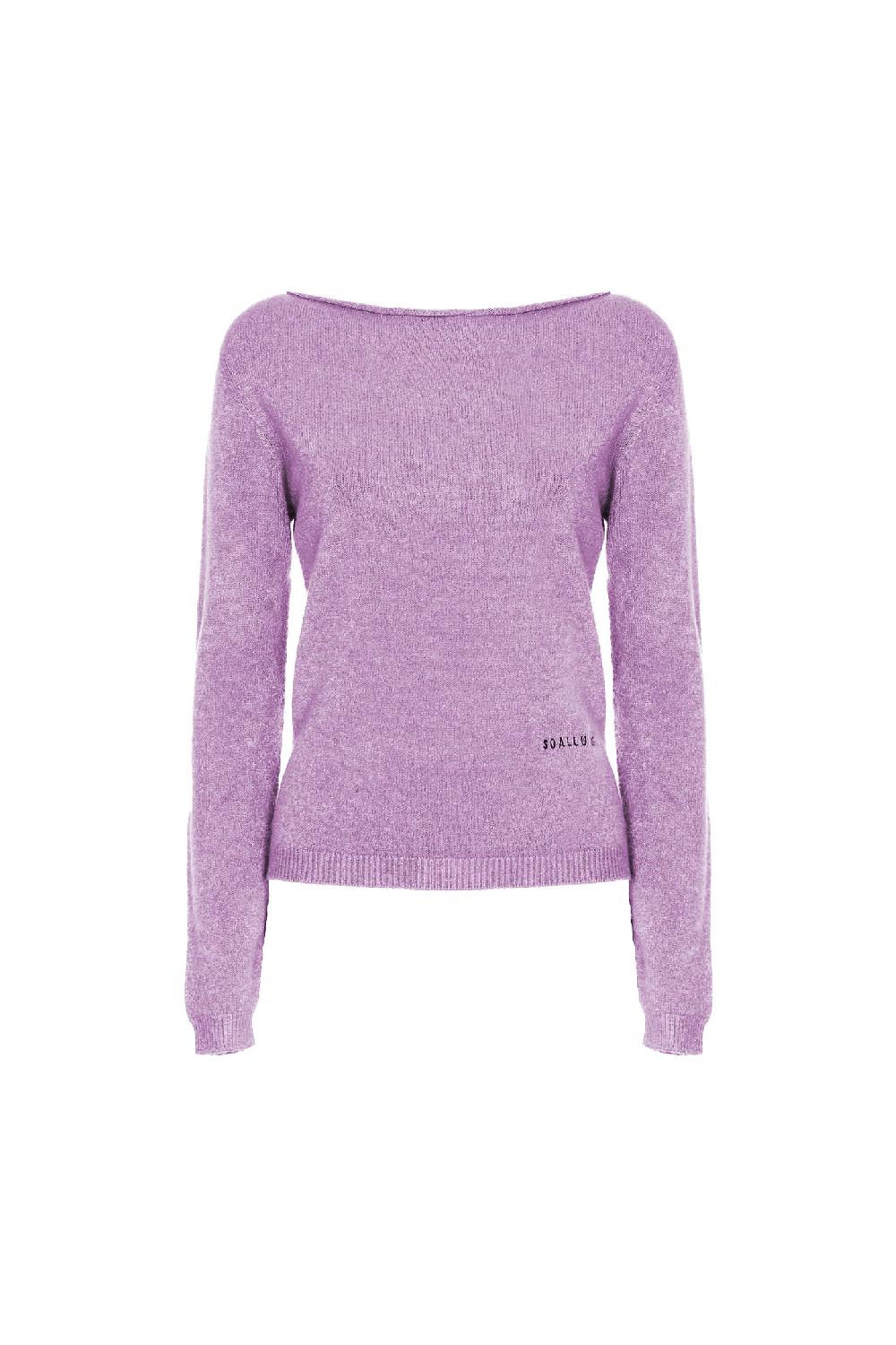 Soallure MAGLIA SLIM SCOLLO A BARCA CON RICAMO SOALLURE Lightning offer
