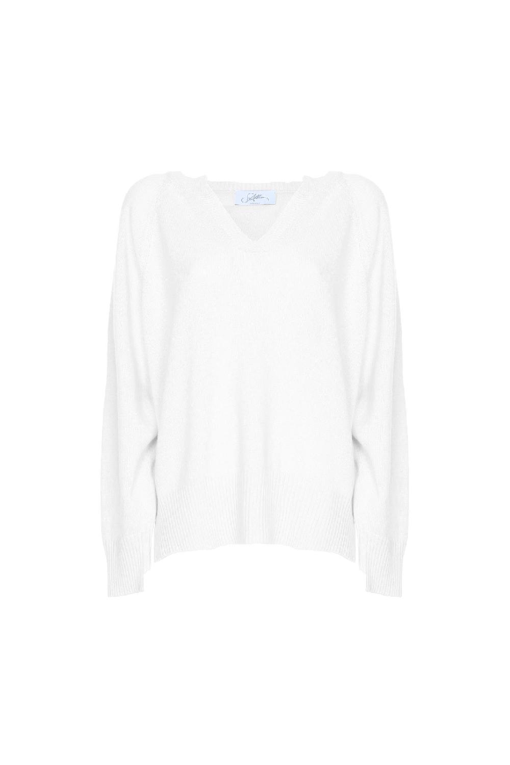 Soallure MAGLIA BOXY COLLO A V IN MISTO CASHMERE Shopping Online