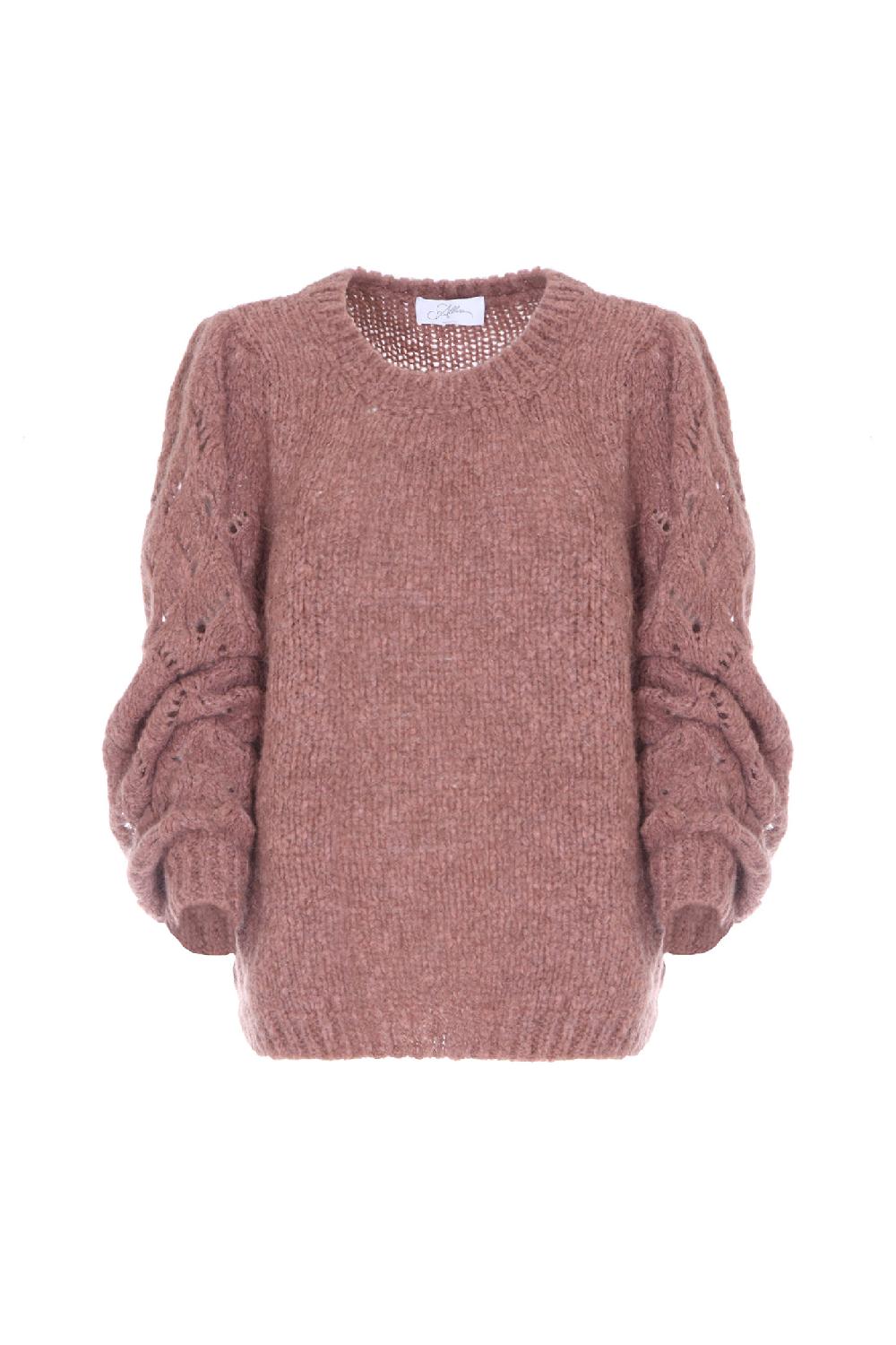 Soallure MAGLIA MANICHE TRAFORATE IN ALPACA Convenienza