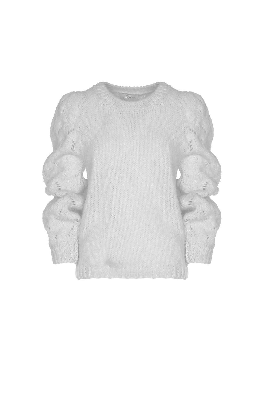 Soallure MAGLIA MANICHE TRAFORATE IN ALPACA Convenienza