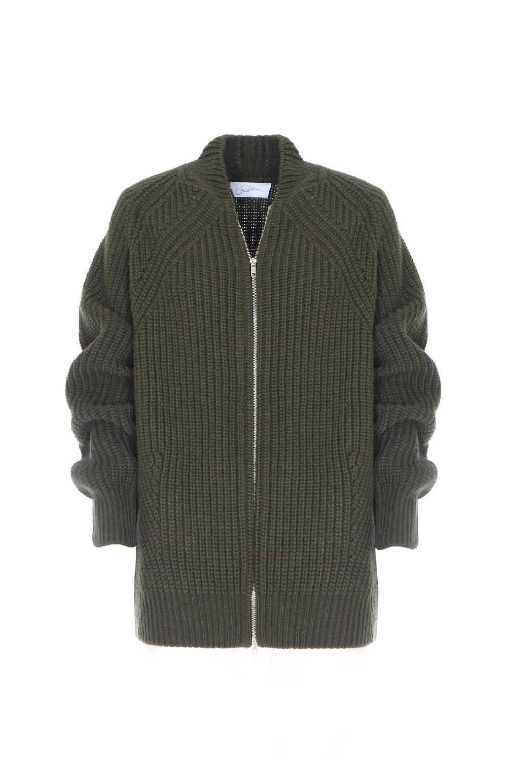 Soallure CARDIGAN ZIP IN LANA CARDATA Enormi risparmi