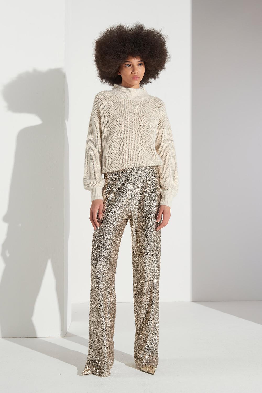 Soallure PANTALONE PALAZZO PAILLETTES Hotsell