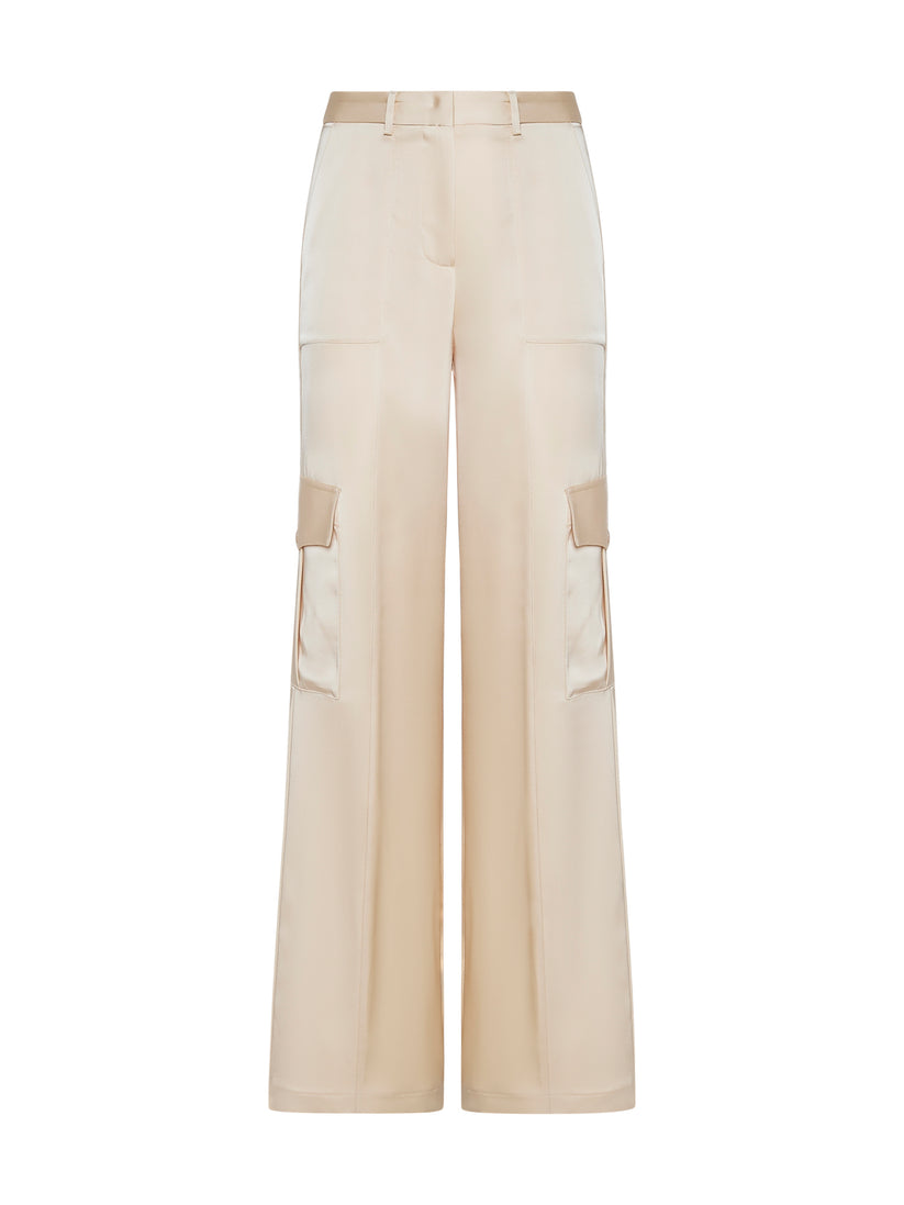 Space Simona Corsellini Pantalone cargo in raso heavy