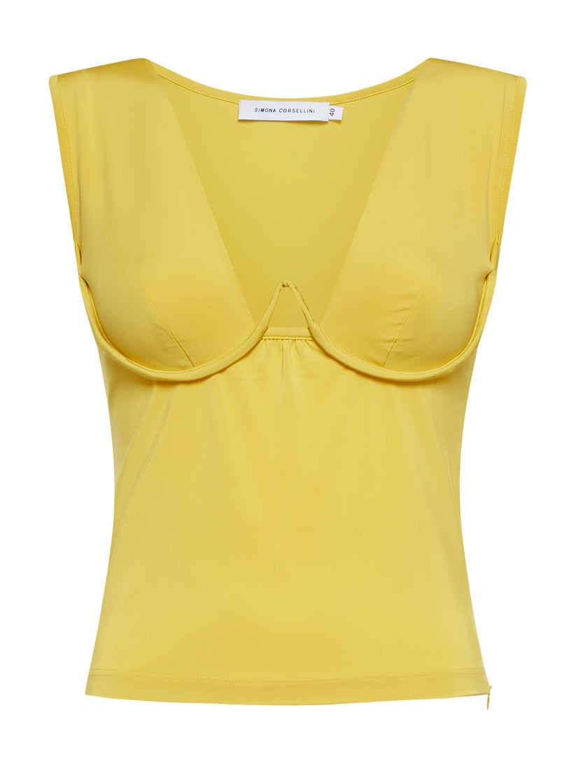 Space Simona Corsellini Top in jersey con motivo ferretto Offerte