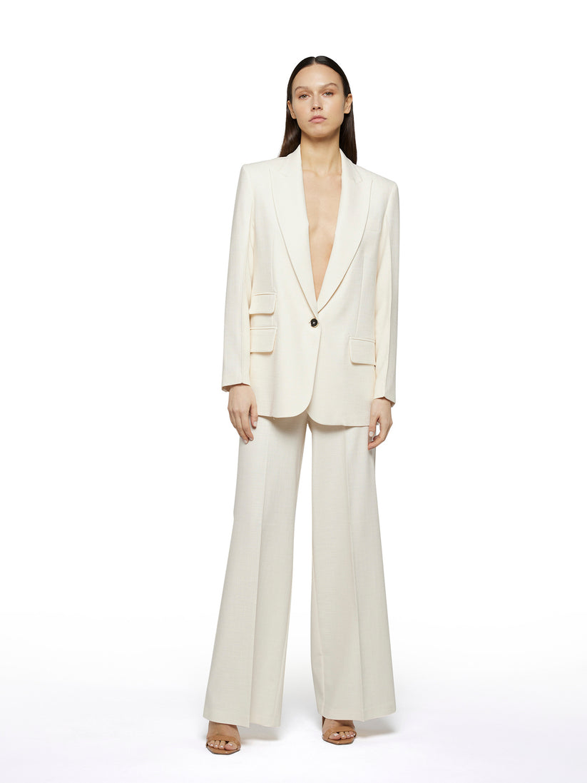 Space Simona Corsellini Pantalone ampio in tramato luxury Vendita Calda