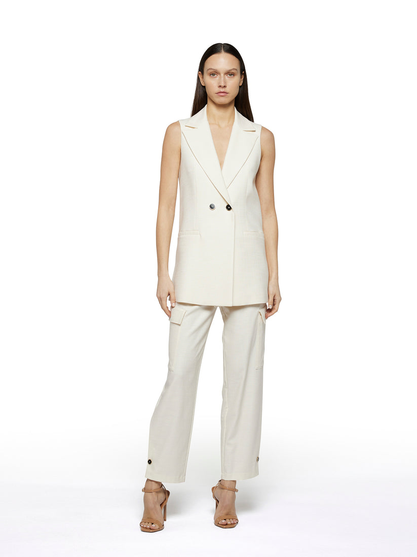 Space Simona Corsellini Gilet lungo in tramato luxury Vendita Economica