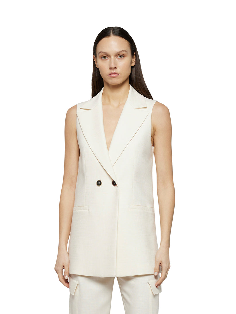 Space Simona Corsellini Gilet lungo in tramato luxury Vendita Economica