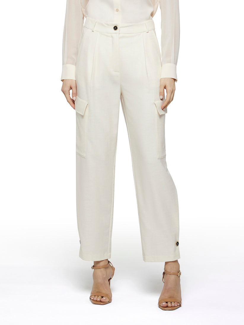 Space Simona Corsellini Pantalone cargo in tramato luxury I Più Venduti