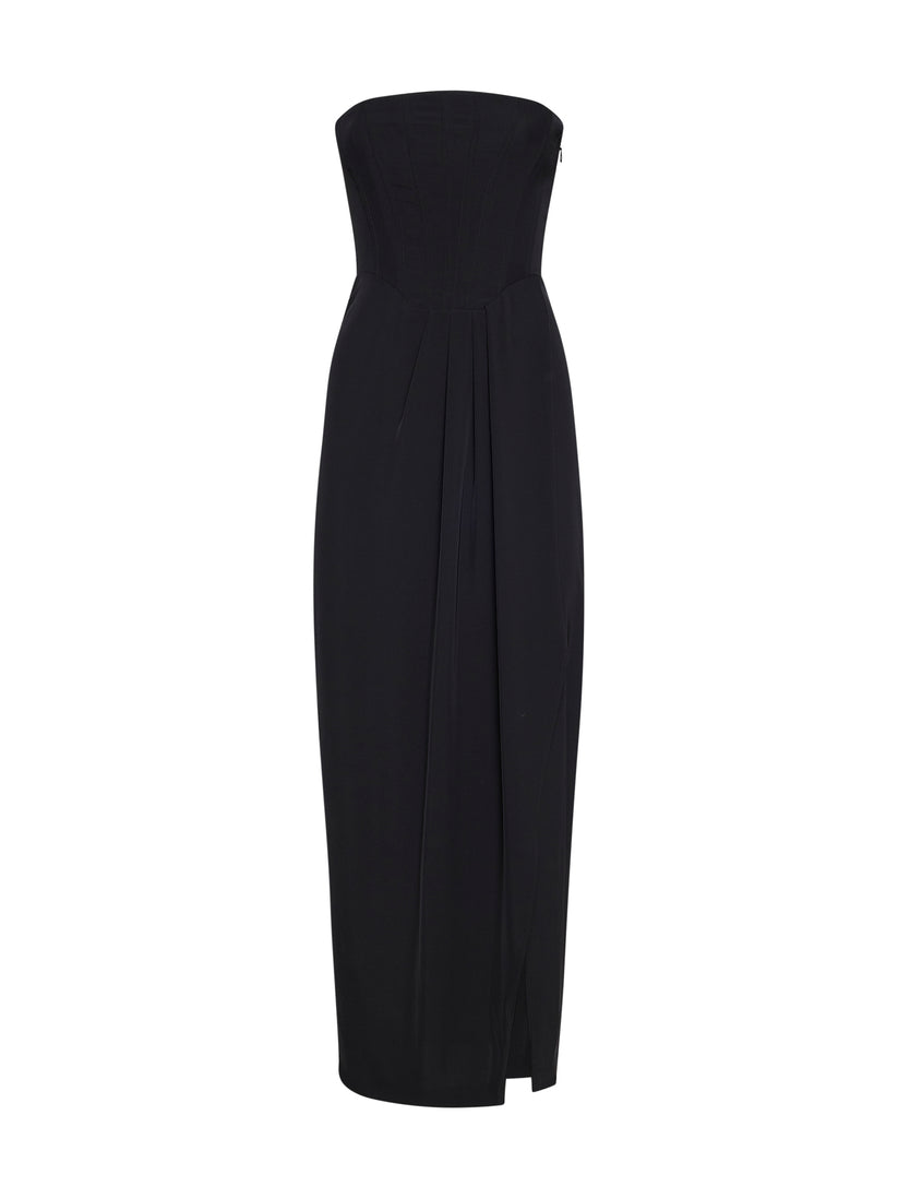 Space Simona Corsellini Abito lungo effetto bustier in poly fluido