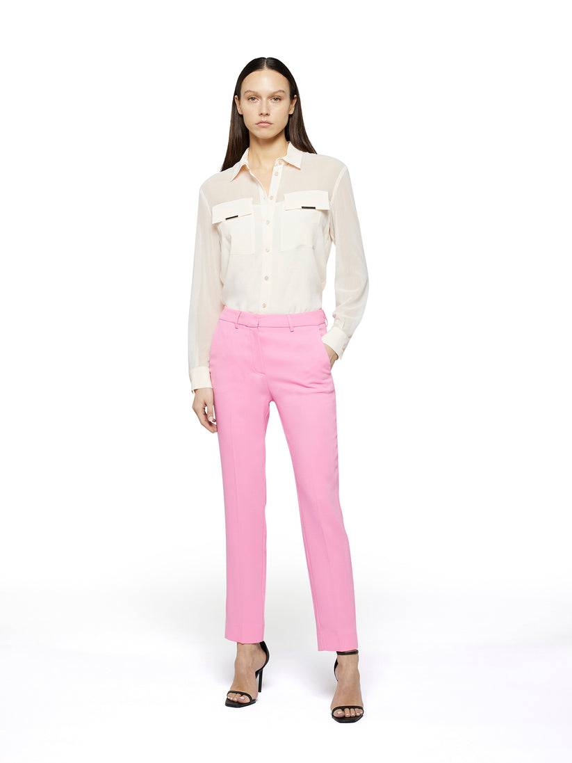 Space Simona Corsellini Camicia see-through in acetato seta e georgette Offerta