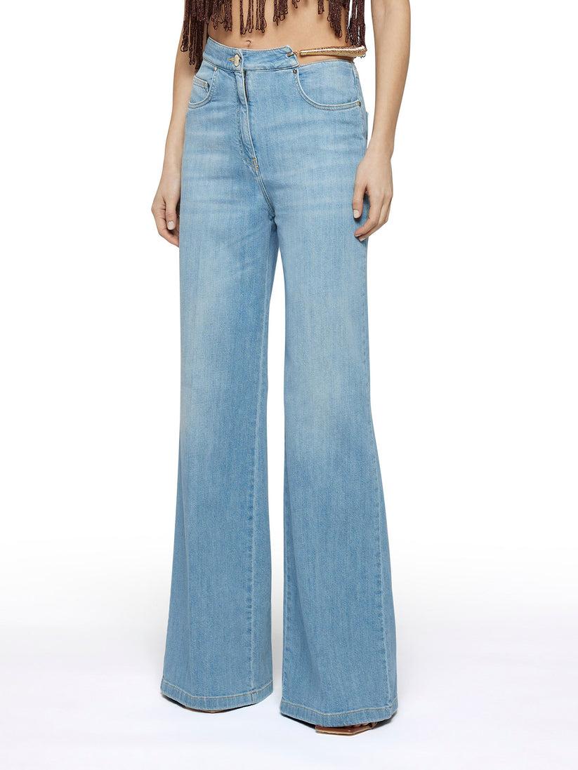 Space Simona Corsellini Denim largo in tela comfort meccanico Saldi Di Fabbrica