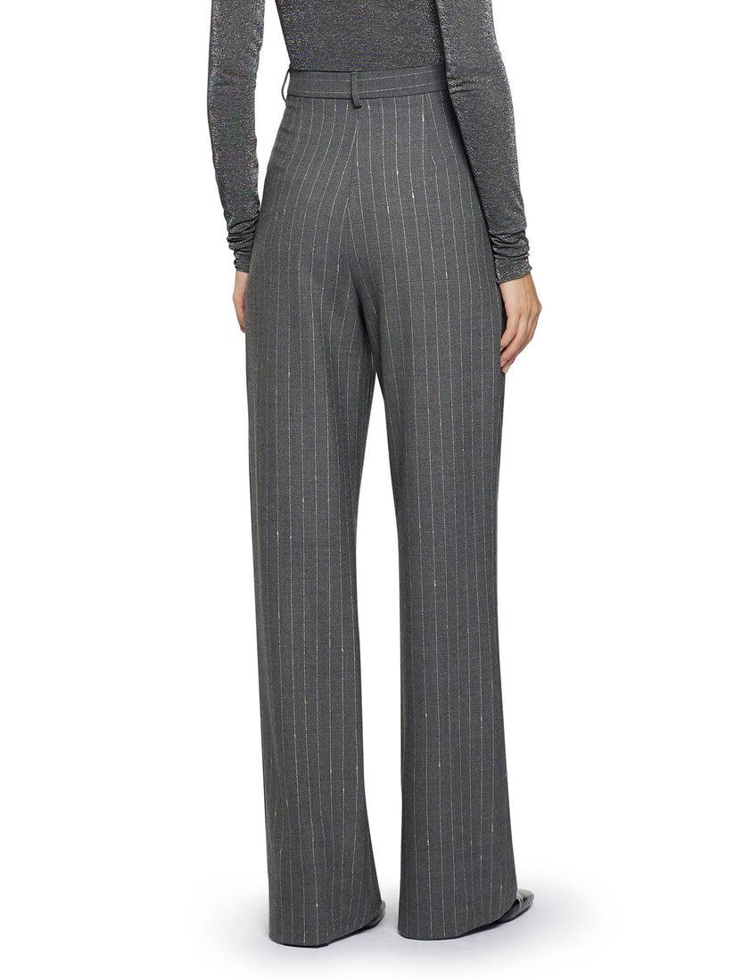 Space Simona Corsellini Pantalone Largo gessato con doppia pence Italia