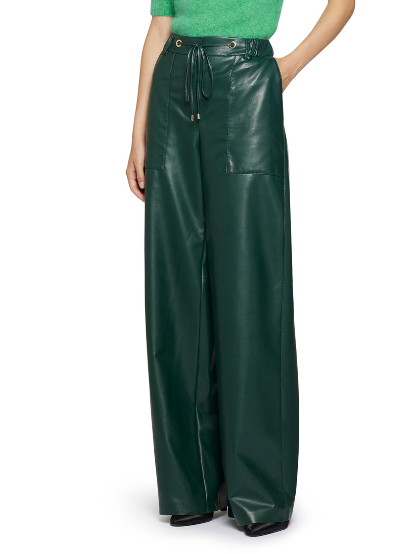 Space Simona Corsellini Pantalone largo in vegan leather Acquista Ora