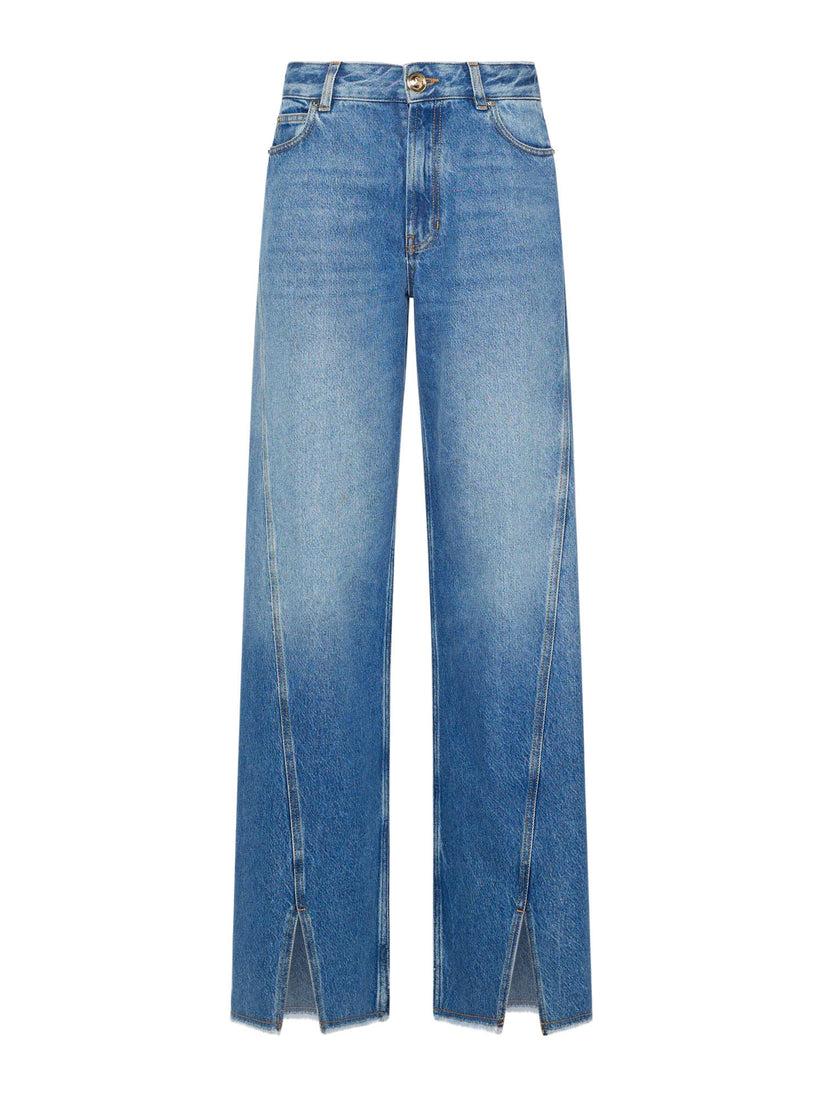 Space Simona Corsellini Denim largo con spacchi in fondo Pezzi Unici