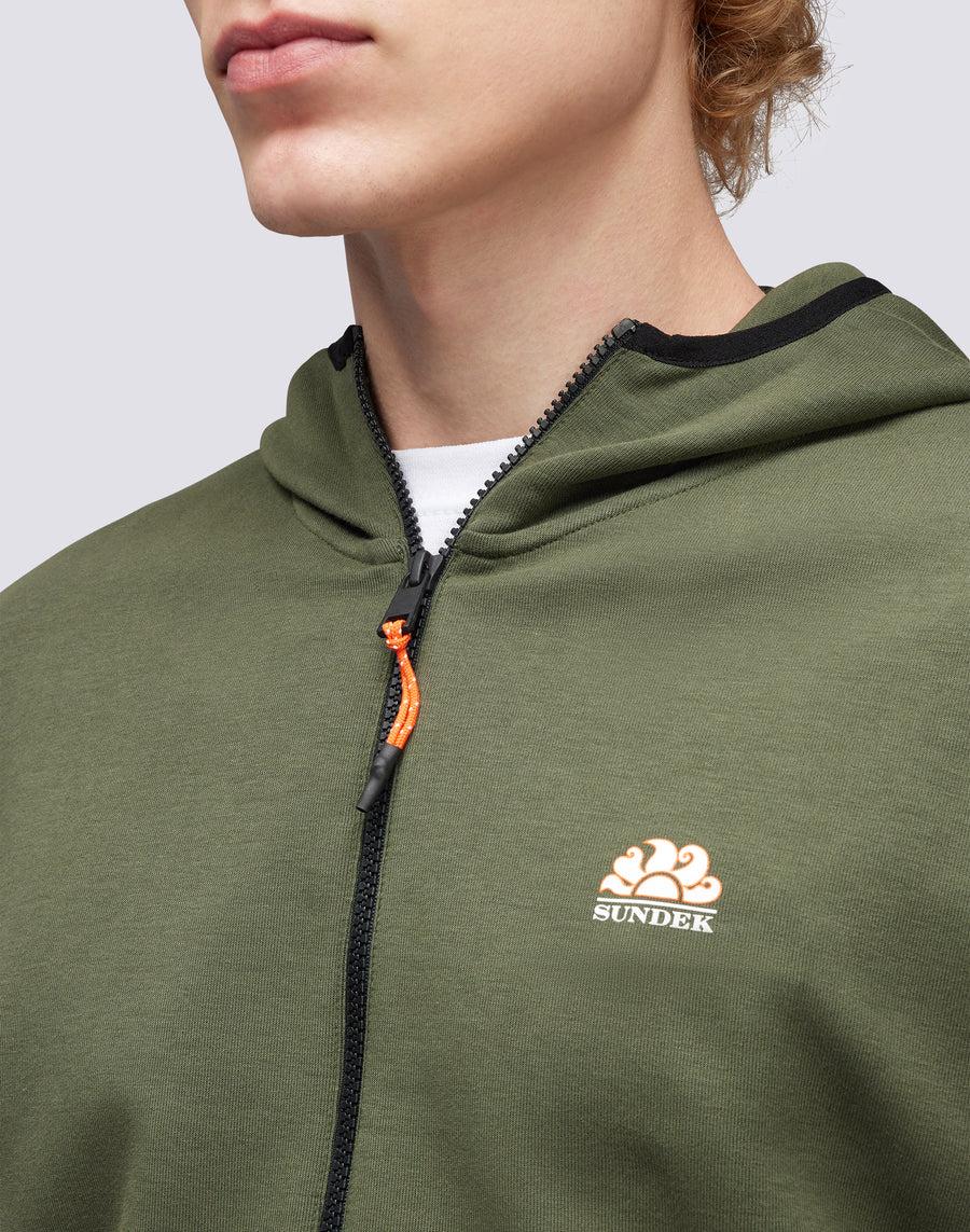 Sundek felpa full zip con cappuccio M411JHIL400-30201 Consegna Veloce
