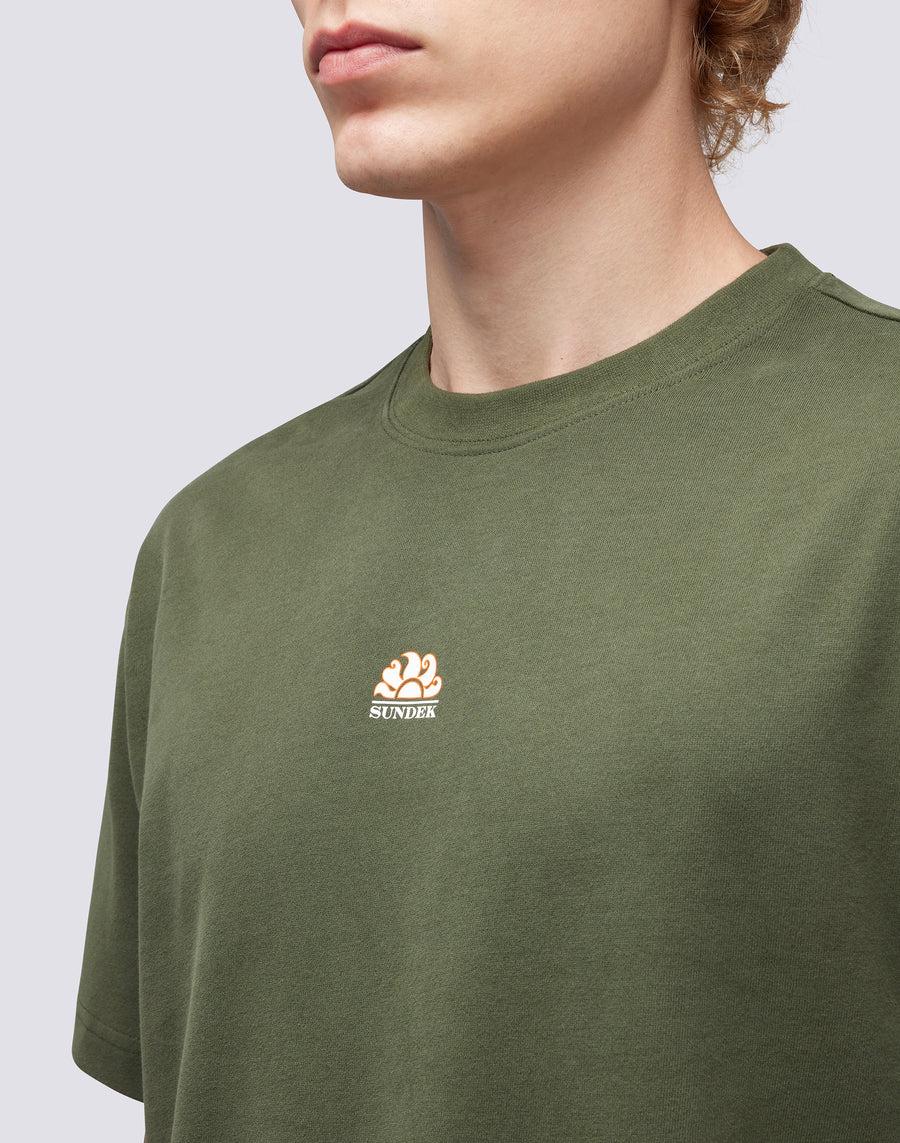 Sundek t-shirt girocollo in cotone con logo M667TEJS700-30201 Shopping Online