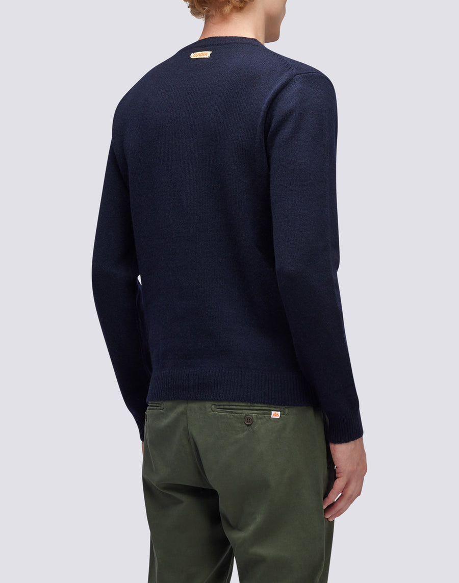 Sundek maglione a girocollo misto cashmere M352KIWS500-00700 Outlet