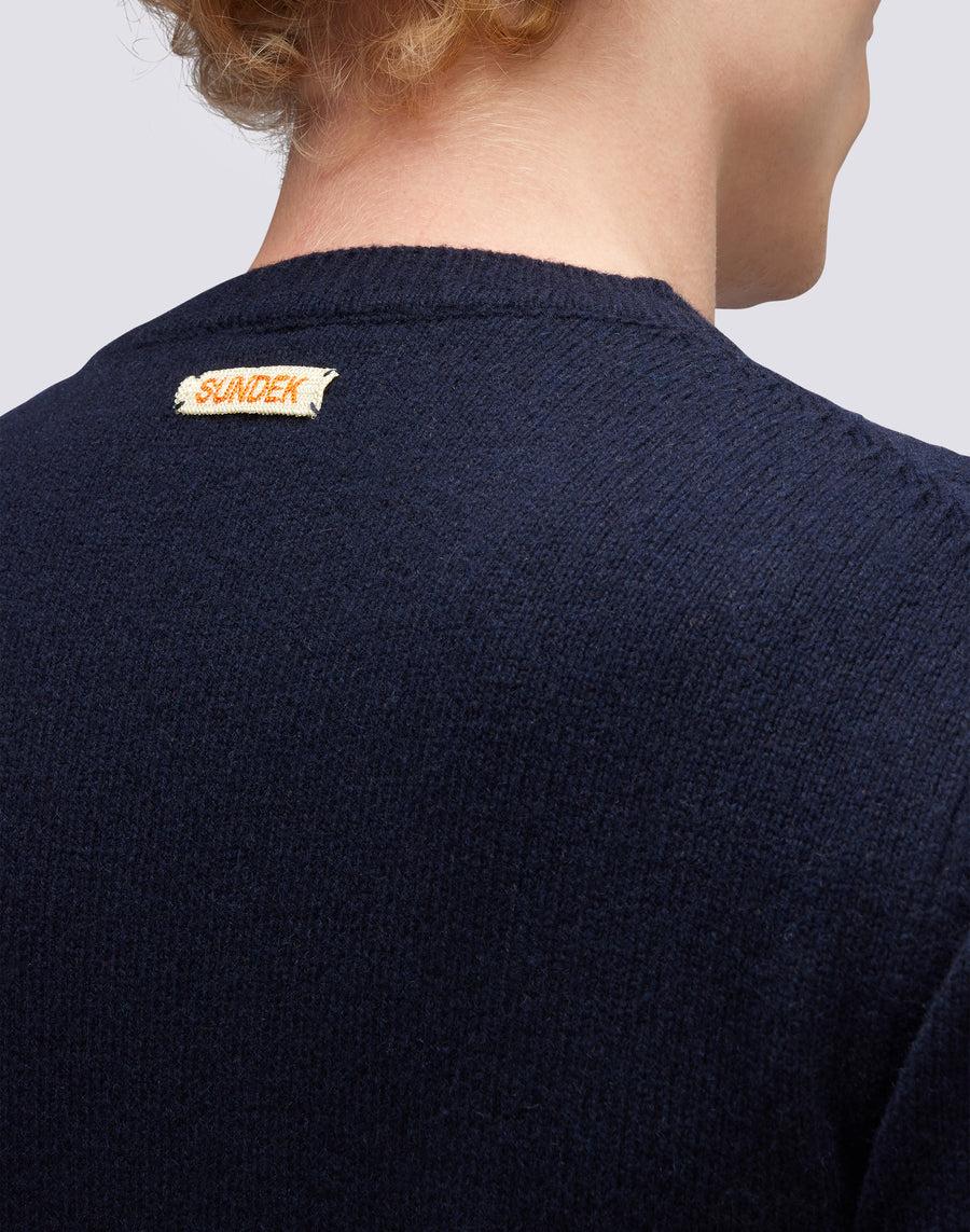 Sundek maglione a girocollo misto cashmere M352KIWS500-00700 Outlet