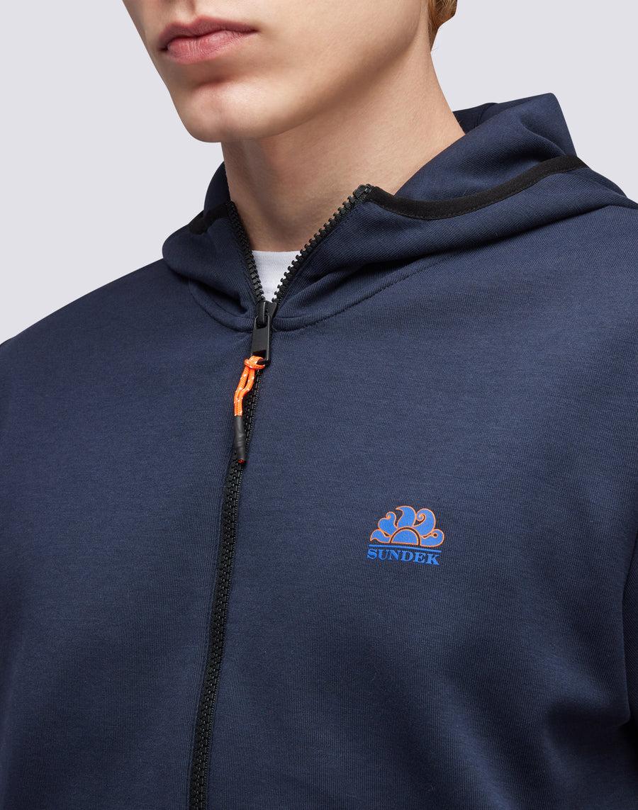 Sundek felpa full zip con cappuccio m411jhil400-00701 In Vendita