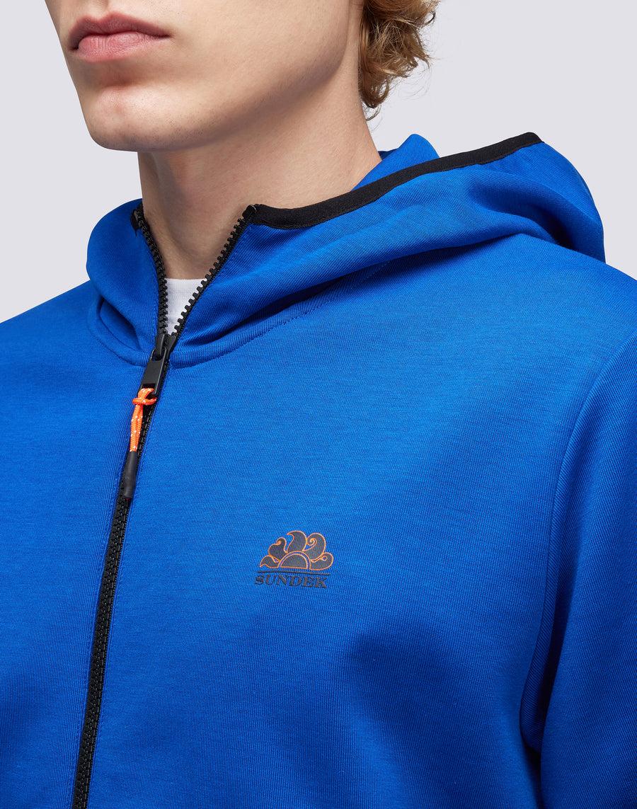 Sundek felpa full zip con cappuccio m411jhil400-00701 Saldi