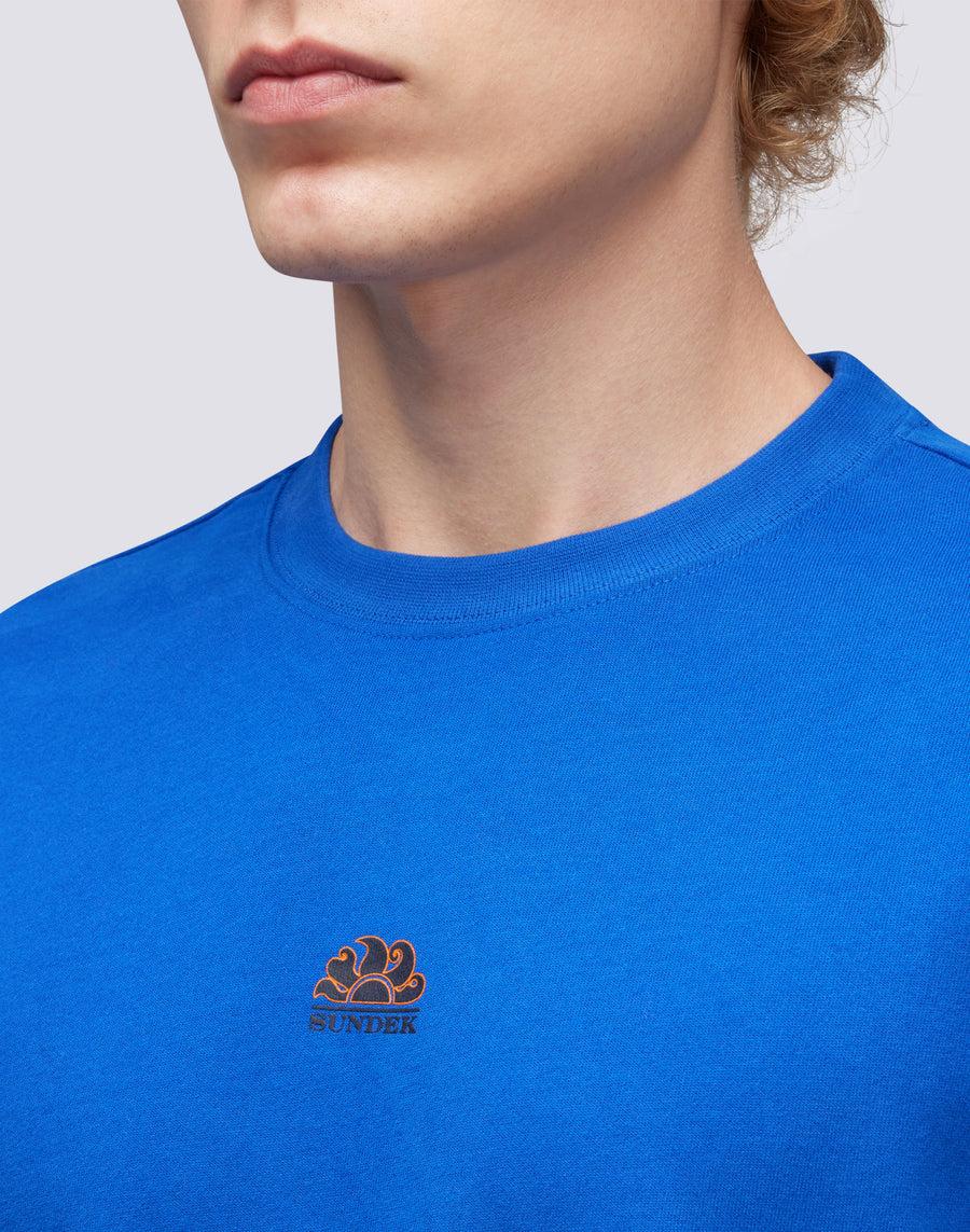 Sundek t-shirt girocollo in cotone con logo M667TEJS700-67501 Hotsell