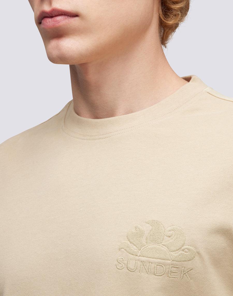Sundek T-SHIRT GIROCOLLO CON LOGO RICAMATO M170TEJS700-65200 Vendite Flash