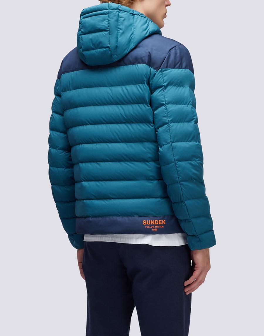 Sundek giacca trapuntata con cappuccio m998jkdp100-93301 Nuova